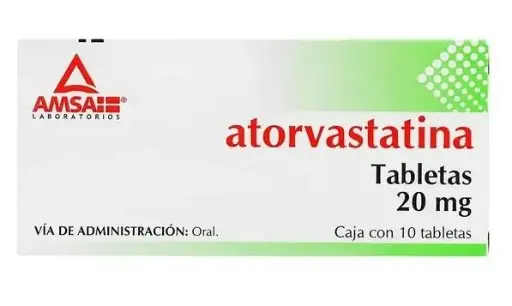 [7501349024526] ATORVASTATINA 20MG AMSA Tabletas - c/10