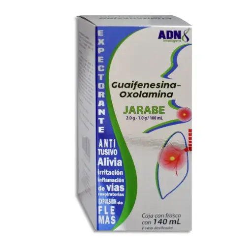 [7506449300372] GUAIFENESINA - OXOLAMINA ADN Jarabe - 140 ml