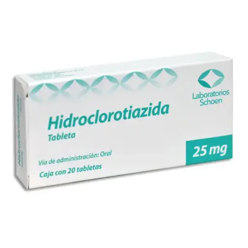 [821998000298] HIDROCLOROTIAZIDA 25MG SCHOEN Tabletas - c/20