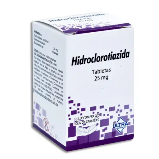 [7502216794993] HIDROCLOROTIAZIDA 25MG ULTRA Tabletas - c/20
