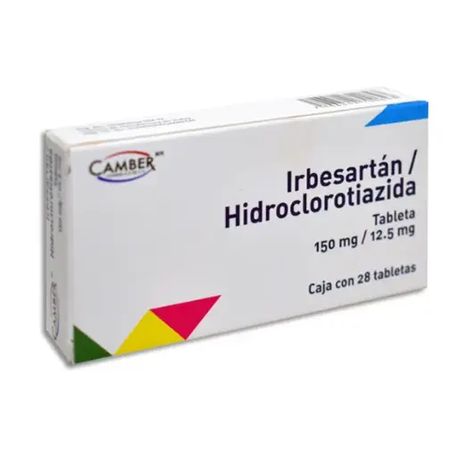 [7506442700643] IRBESARTAN /HIDROCLOROTIAZIDA 12.5/150MG CAMBER Tabletas - c/28