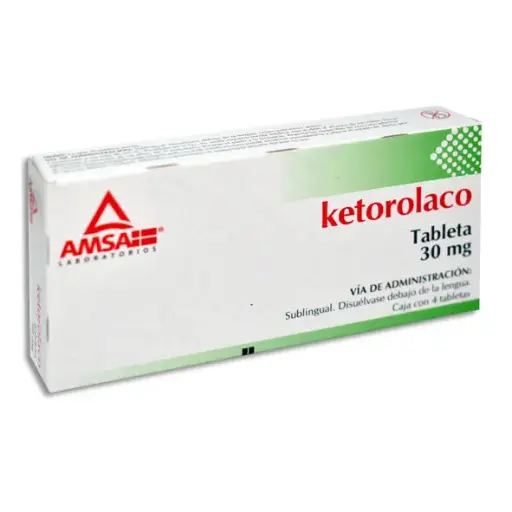 [7501349024328] KETOROLACO SUBLINGUAL AMSA Tabletas - c/4