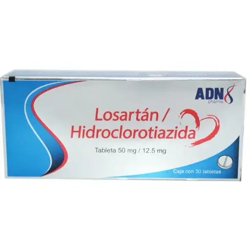 [7506449300037] LOSARTAN / HIDROCLOROTIAZIDA 50/12.5MG ADN Tabletas - c/30