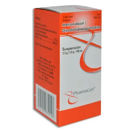 [7501299379158] METRONIDAZOL DIYODOHIDROXIQUINOLEINA Suspension - 120 ml