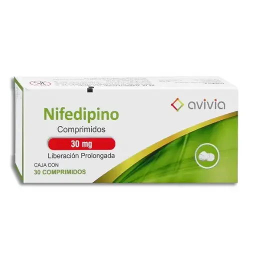 [7502216803978] NIFEDIPINO 30MG AVIVIA Comprimidos LP - c/30