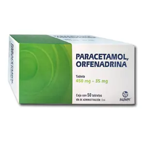 [7502009749131] PARACETAMOL , ORFENADRINA Tabletas - c/50