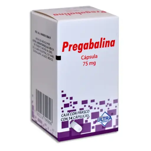 [7502216799806] PREGABALINA 75MG ULTRA Capsulas - c/14