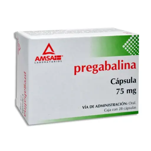 [7501349025943] PREGABALINA 75MG AMSA Capsulas - c/28