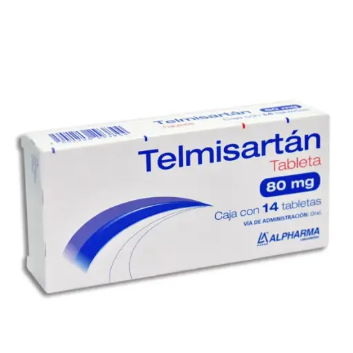 [7502226293844] TELMISARTAN 80MG ALPHARMA Tabletas - c/14