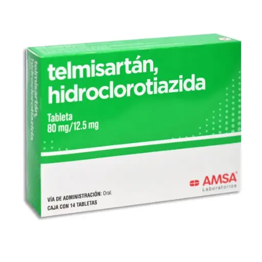 [7501349029729] TELMISARTAN / HIDROCLOROTIAZIDA 80/12.5MG  AMSA Tabletas - c/14