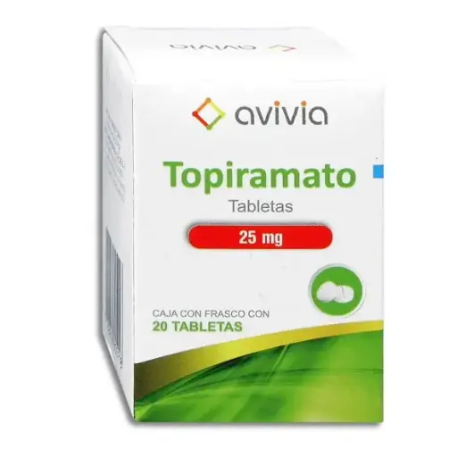 [7502216805118] TOPIRAMATO 25MG AVIVIA Tabletas - c/20