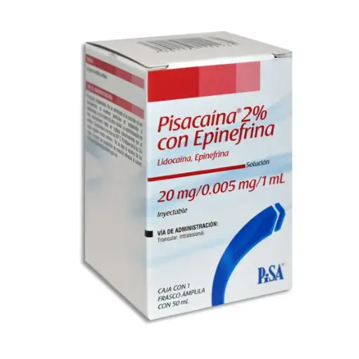 [7501125112935] PISACAINA 2% C/EPINEFRINA Solucion Inyectable - 50 ml