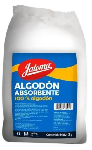 [10759684076050] ALGODON ABSORBENTE SOBRE 3GR JALOMA Paquete - c/100
