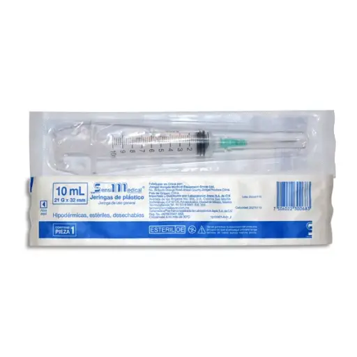 [7506022300683] JERINGA 10ML 21X32 VDE SENSIMEDICAL Pieza - 1 Pieza