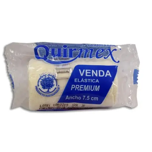 [7503003406730] VENDA ELASTICA 7.5 CMS PREMIUM QUIRMEX Bolsa - 1 Pieza