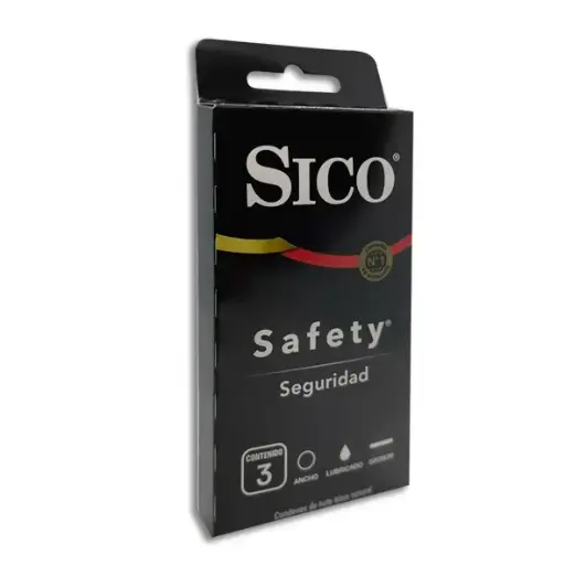 [7501058367129] PRESERVATIVO SICO SAFETY NEGRO Cartera - c/3