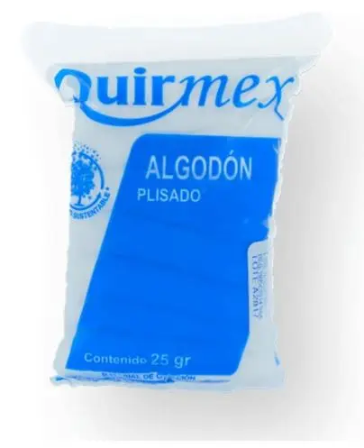 [7503003406310] ALGODON ABSORBENTE PLISADO QUIRMEX Bolsa - 25 g