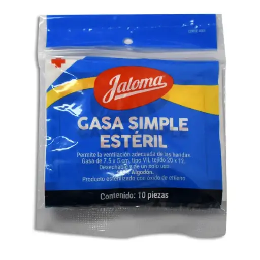 [759684231407] GASA ESTERILIZADA 7.5X5CM JALOMA Bolsa - c/10