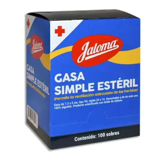 [759684231506] GASA ESTERILIZADA 7.5X5CM JALOMA Caja - c/100