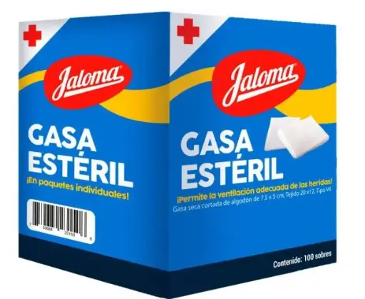 [759684231506] GASA ESTERILIZADA 7.5X5CM JALOMA Caja - c/100