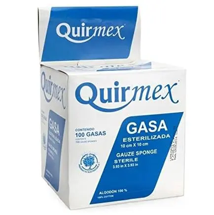 [7503003406488] GASA ESTERILIZADA 10X10CM QUIRMEX Bolsa - c/100
