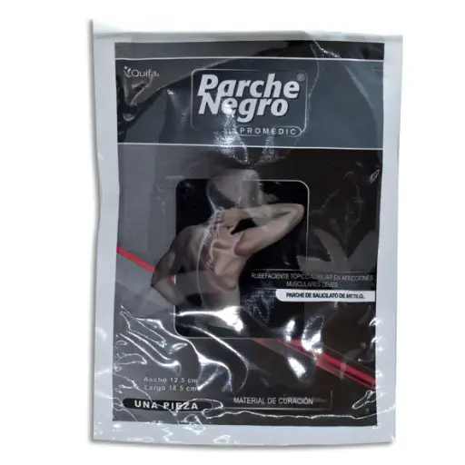 [7501109760886] PARCHE NEGRO PROMEDIC 12.5X18.5CM Pieza - c/1