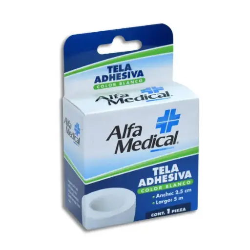 [7503014279477] TELA ADHESIVA ALFA MEDICAL 2.5CMX5M Caja - c/1