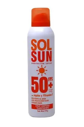 [7502009749353] SOL SUN PROTECTOR SOLAR 50FPS+ BELABEL Solucion Spray - 170 g