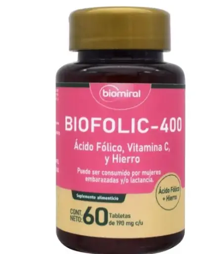 [7503020089275] BIOFOLIC 400 Tabletas - c/60