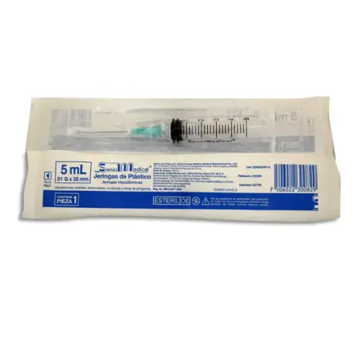 [7506022300829] JERINGA 5ML 21X32 VDE SENSIMEDICAL Pieza - 1 Pieza