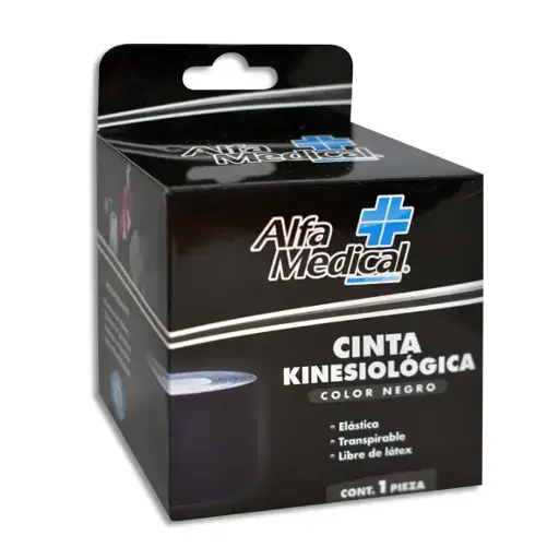 [7502275701277] CINTA KINESIOLOGICA 5CM X5M NEGRO Caja - c/1