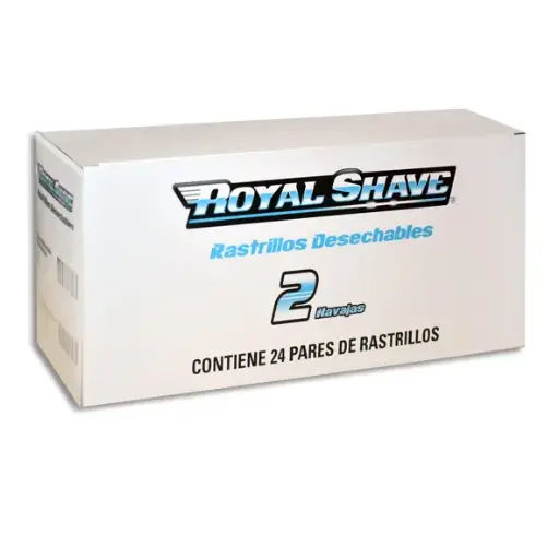 [27503014279112] RASTRILLO ROYAL SHAVE 2 NAVAJAS MEN Caja - 24 par