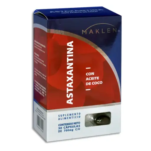 [7503036782245] ASTAXANTINA CON ACEITE DE COCO MAKLEN Capsulas - c/30