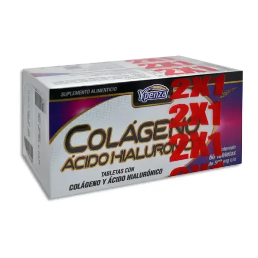 [7502214013102] YPENZA COLAGENO ACIDO HIALURONICO 2X1 Tabletas - 500 mg