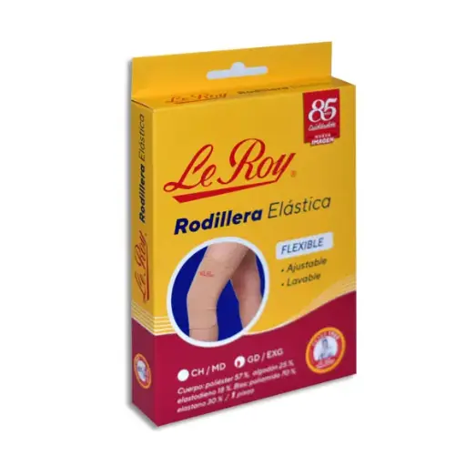 [729513132137] RODILLERA ELASTICA GRANDE/XL LE ROY Caja - 1 Pieza