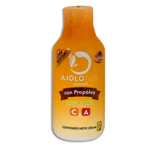 [7500462746698] AJOLOTIUS PROPOLEO CON MEZCLA HERBAL, VITAMINAS A Y C Jarabe - 250 ml