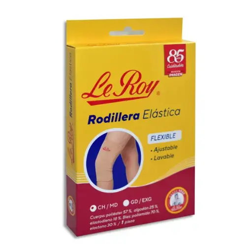 [729513132120] RODILLERA ELASTICA CHICA/MEDIANA LE ROY Caja - 1 Pieza