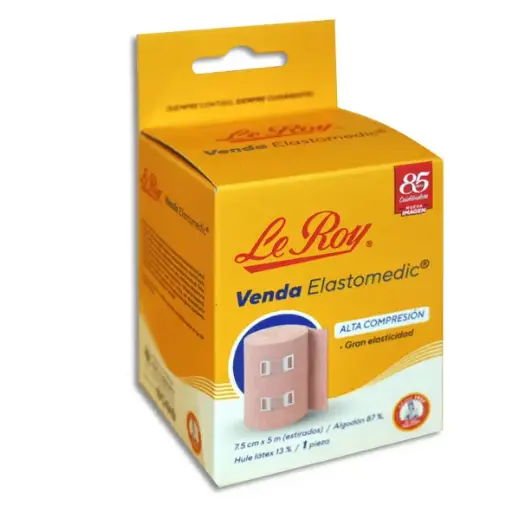 [729513133035] VENDA ELASTOMEDIC 7.5CMX5M LEROY Caja - 1 Pieza