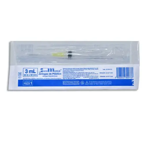 [7506022300737] JERINGA 3ML 20X32 AMAR SENSIMEDICAL Pieza - 1 Pieza