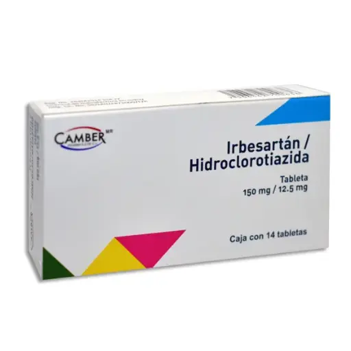 [7506442700636] IRBESARTAN /HIDROCLOROTIAZIDA 12.5/150MG CAMBER Tabletas - c/14