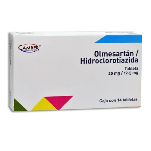 [7506442700797] OLMESARTAN / HIDROCLOROTIAZIDA 20/12.5MG CAMBER Tabletas - c/14