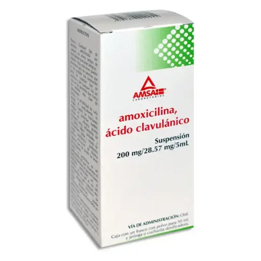 [7501349029255] AMOXICILINA , ACIDO CLAVULANICO 200/28.57MG AMSA Suspension - 50 ml