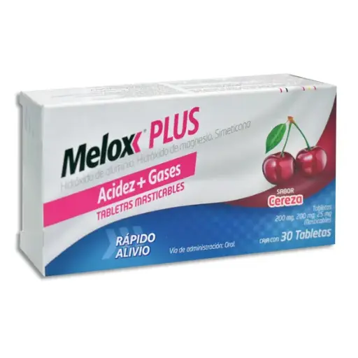 [7501165002906] MELOX PLUS CEREZA Tabletas Masticables - c/30