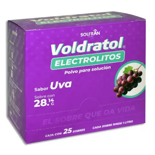 [7502274792061] VOLDRATOL UVA ELECTROLITOS Polvo en Sobres - c/25