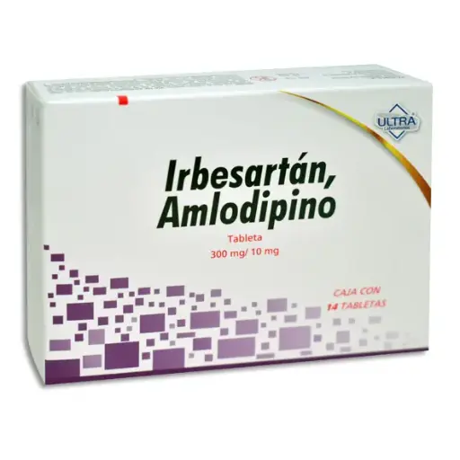[7502216790995] IRBESARTAN, AMLODIPINO 10/300MG ULTRA Tabletas - c/14