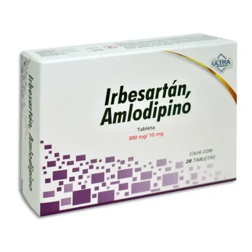 [7502216790988] IRBESARTAN, AMLODIPINO 10/300MG ULTRA Tabletas - c/28
