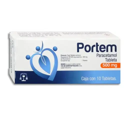 [7502208894960] PORTEM 500MG Tabletas - c/10