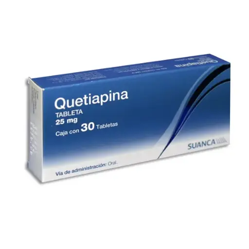 [7503028771721] QUETIAPINA 25MG SUANCA Tabletas - c/30