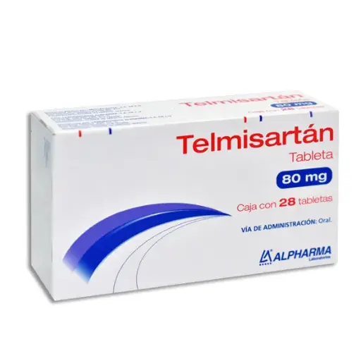 [7502226293851] TELMISARTAN 80MG ALPHARMA Tabletas - c/28