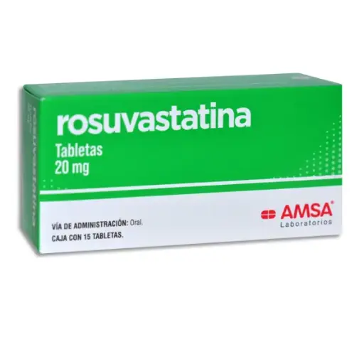 [7501349024977] ROSUVASTATINA 20MG AMSA  Tabletas - c/15